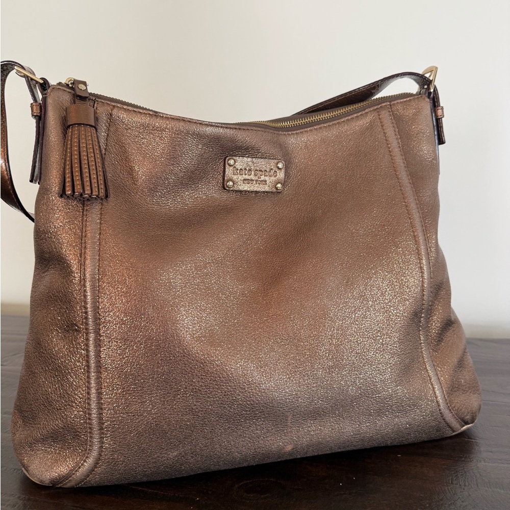 Vintage Kate Spade Metallic Brown Shoulder Bag